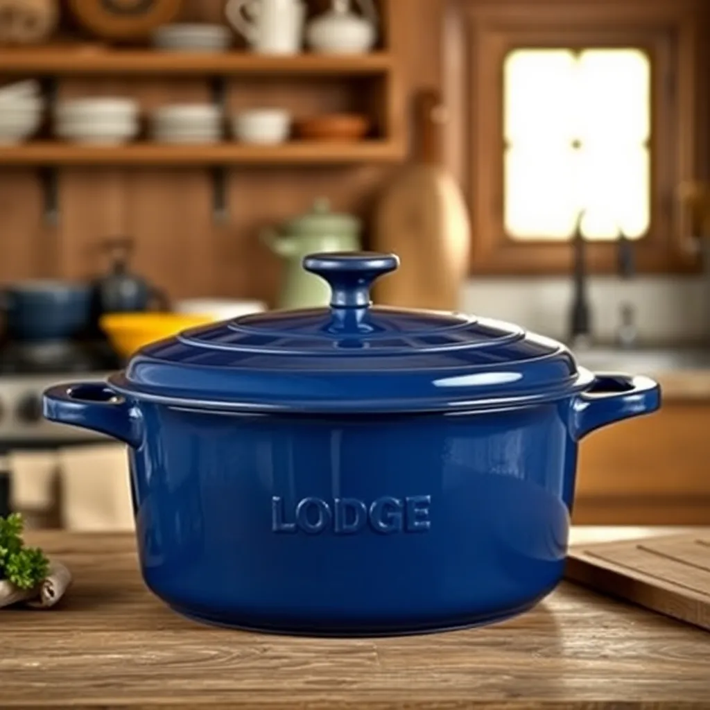 Lodge enameled cast iron dutch oven